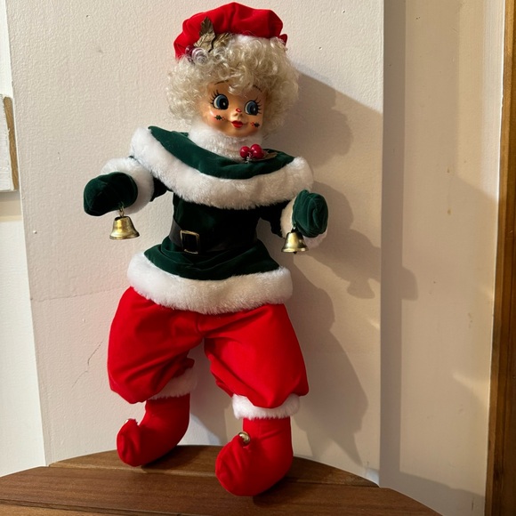 Vintage 1986 Brinn’s Christmas Doll / Lady Elf Doll/ Clown Doll - Picture 3 of 9